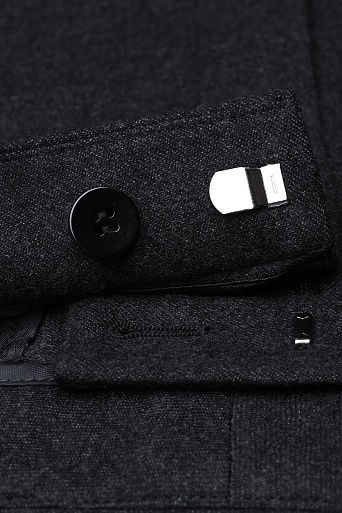 Зауженные брюки со стрелками, темно-серый меланж