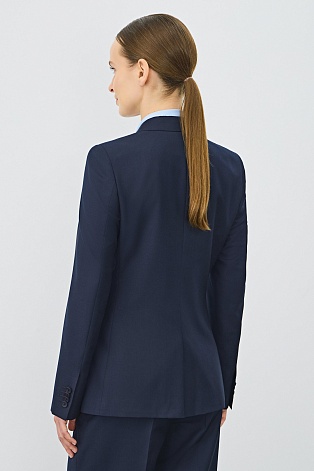 Костюмный жакет на одной пуговице, темно-синий KARLA