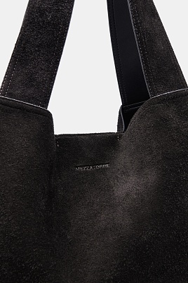 Мягкая сумка из замши, черная