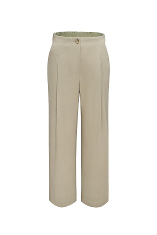 Прямые брюки со стрелками, цвет серо-бежевый