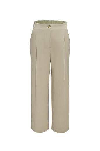 Прямые брюки со стрелками, цвет серо-бежевый