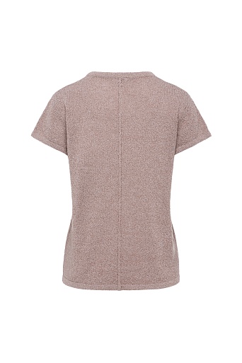 Трикотажный топ из букле, бежевый