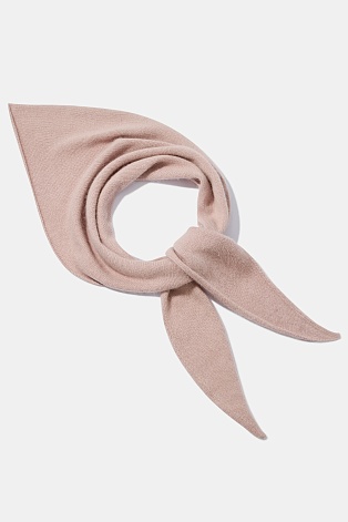 Косынка с ангорой, пудровая