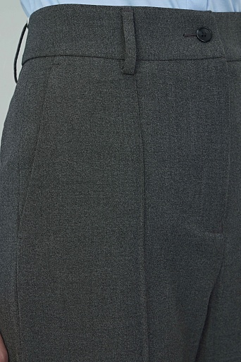 Зауженные брюки, серый меланж