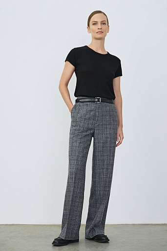 Трикотажный топ из букле, черный