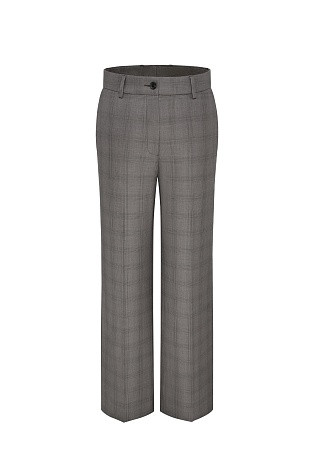 Костюмные брюки в клетку, серые MARIA