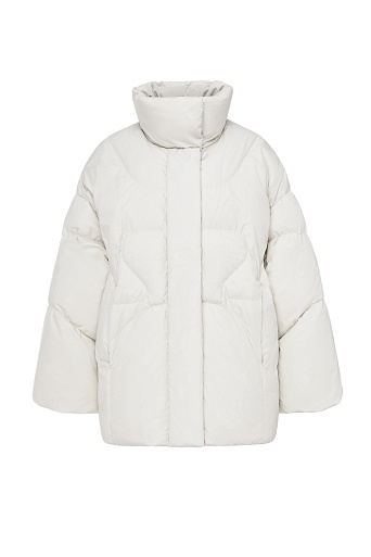 Пуховик оверсайз, цвет белый