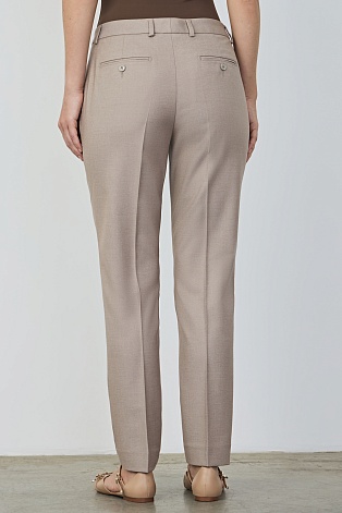 Зауженные брюки со стрелками, бежевые EMMY