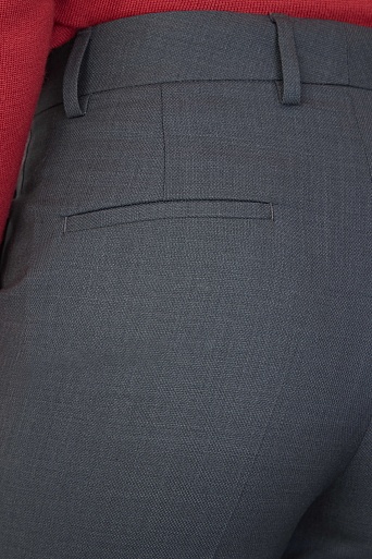 Прямые брюки из шерсти, серые