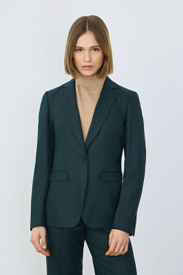 Приталенный жакет на одной пуговице, зеленый Smoking