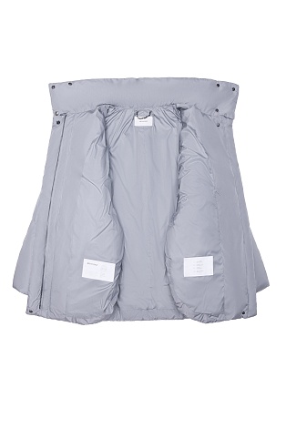 Пуховик оверсайз, цвет серый