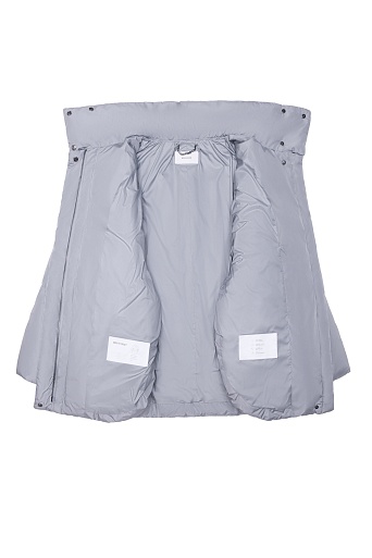 Пуховик оверсайз, цвет серый