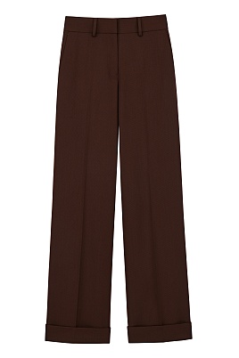 Шоколадные брюки с отворотами BLAIR