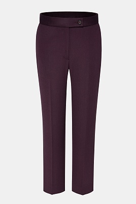 Костюмные зауженные брюки из шерсти, винные Casey