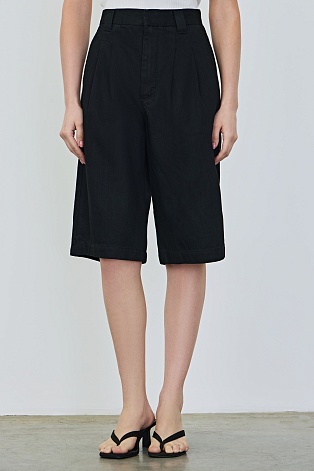Хлопковые бермуды, черные