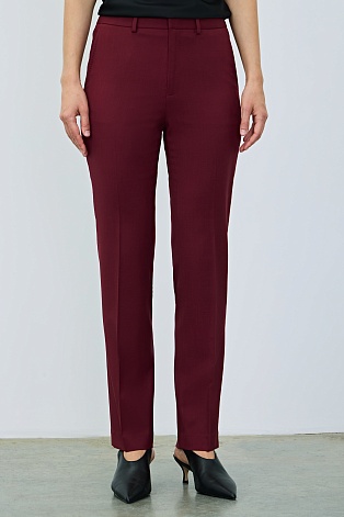 Зауженные брюки со стрелками, винные ANNIKA