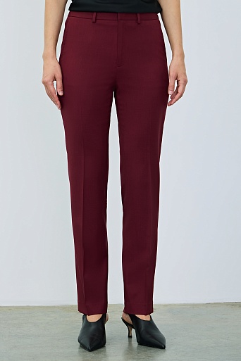 Зауженные брюки со стрелками, винные ANNIKA