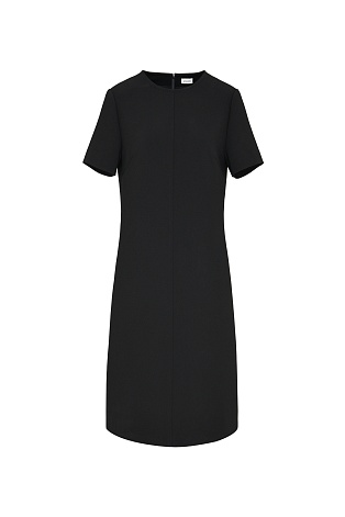 Платье с коротким рукавом, черное