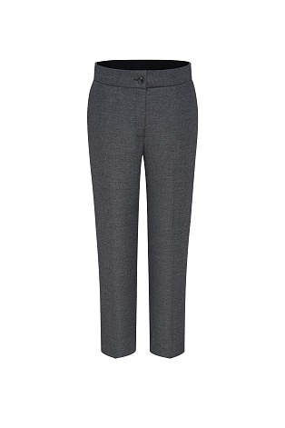 Прямые брюки, темно-серые