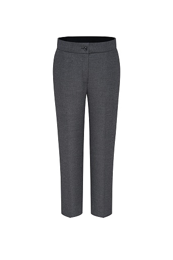 Прямые брюки, темно-серые