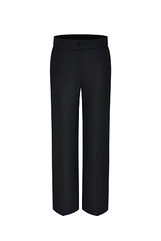 Прямые костюмные брюки со стрелками, черные