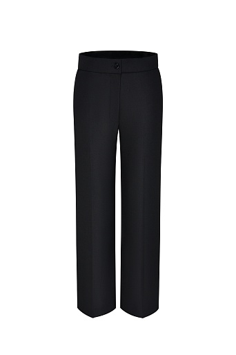 Прямые костюмные брюки со стрелками, черные