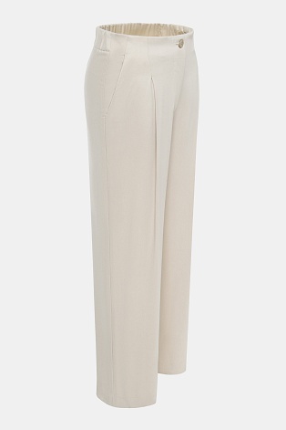 Прямые брюки со стрелками, кремовые