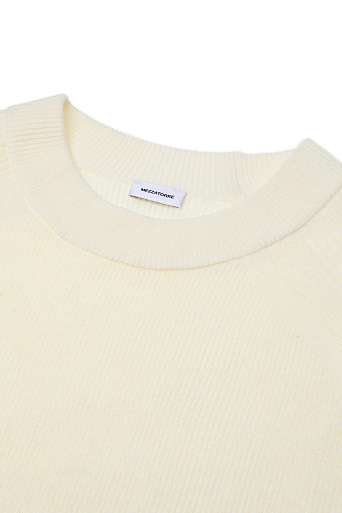 Свободный джемпер с рукавом 3/4, кремовый