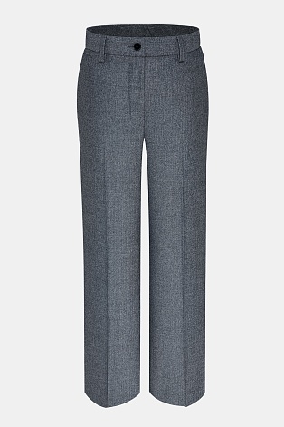 Прямые брюки со стрелками, серый меланж MARIA