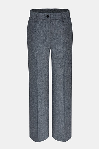 Прямые брюки со стрелками, серый меланж MARIA