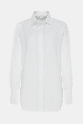 Свободная рубашка из лиоцелла, молочная