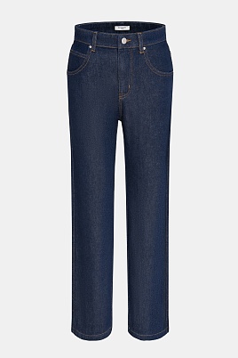 Прямые джинсы, темно-синие