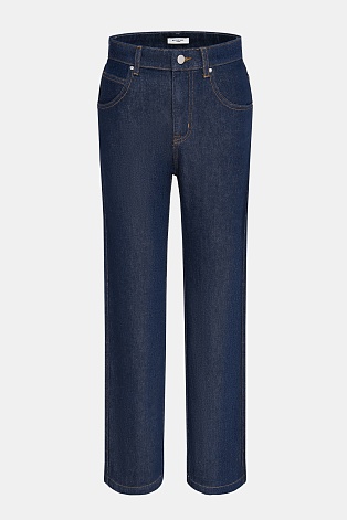 Прямые джинсы, темно-синие