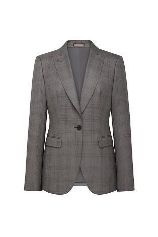 Костюмный жакет в клетку, серый Smoking