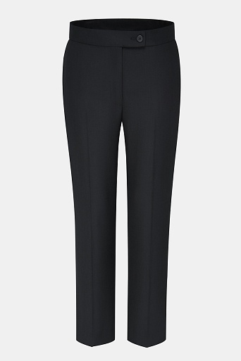 Зауженные костюмные брюки из шерсти, черные Casey