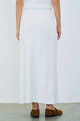 Длинная юбка с запахом, белая