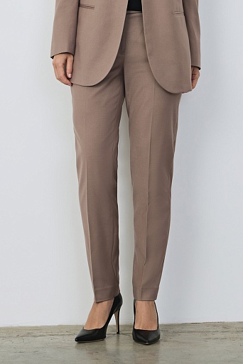 Зауженные брюки со стрелками, цвет бежевый EMMY