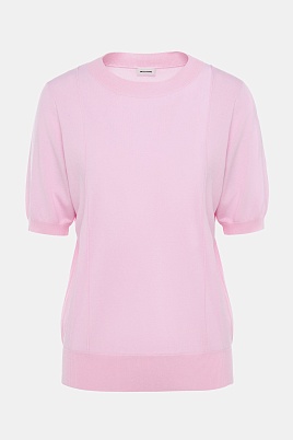 Трикотажная футболка из тенселя, нежно-розовая