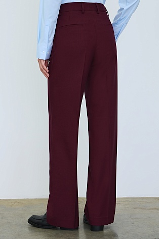 Прямые брюки со стрелками, винные 