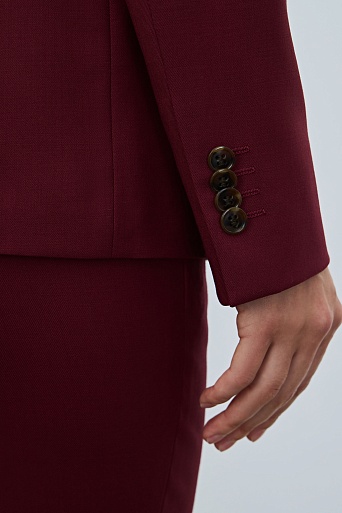 Приталенный жакет на двух пуговицах, винный AGATHA