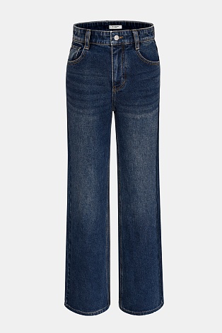 Свободные джинсы, темно-синие 