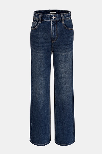 Свободные джинсы, темно-синие 