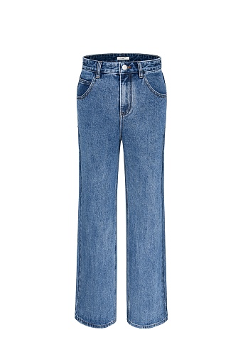 Прямые джинсы, темно-голубые