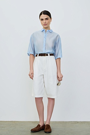 Хлопковые бермуды, молочные