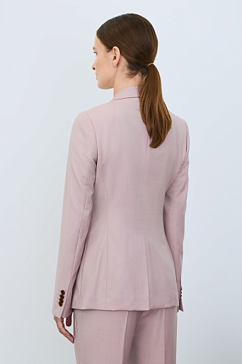 Приталенный жакет из шерсти, пудровый AGATHA