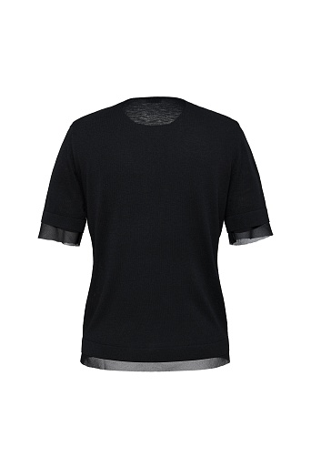 Трикотажная футболка, черная