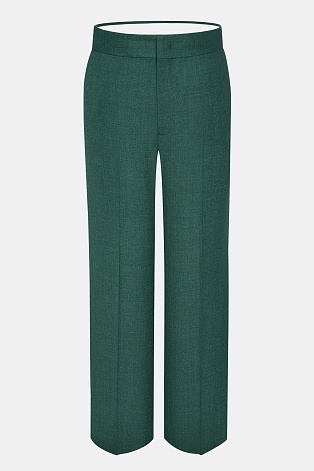 Прямые свободные брюки со стрелками, изумрудные Linda