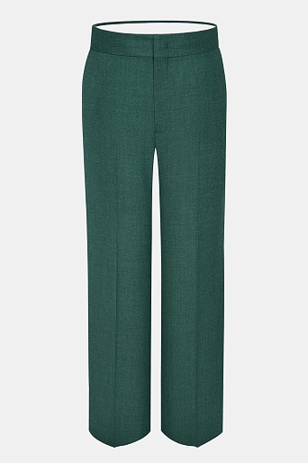 Прямые свободные брюки со стрелками, изумрудные Linda