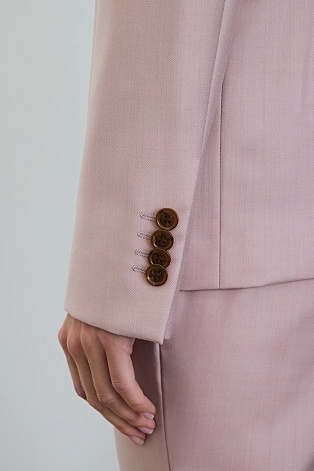 Приталенный жакет из шерсти, пудровый AGATHA