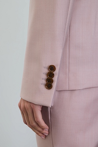 Приталенный жакет из шерсти, пудровый AGATHA